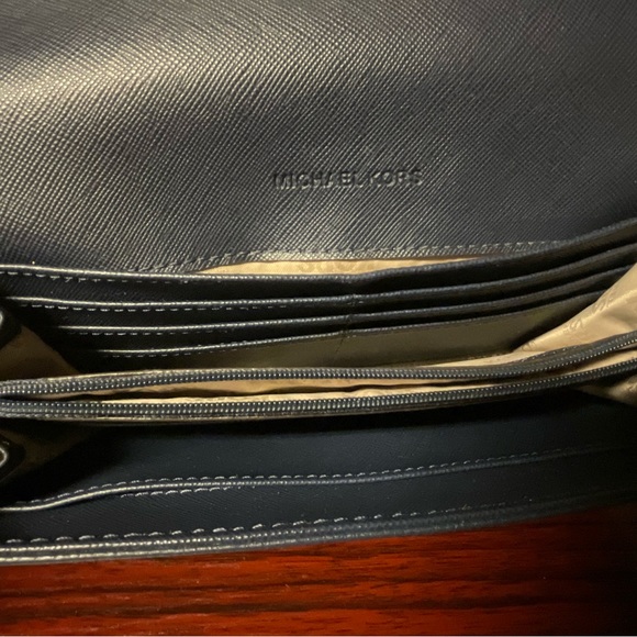 Michael Kors Navy Blue Snap Front Wallet - Picture 6 of 8